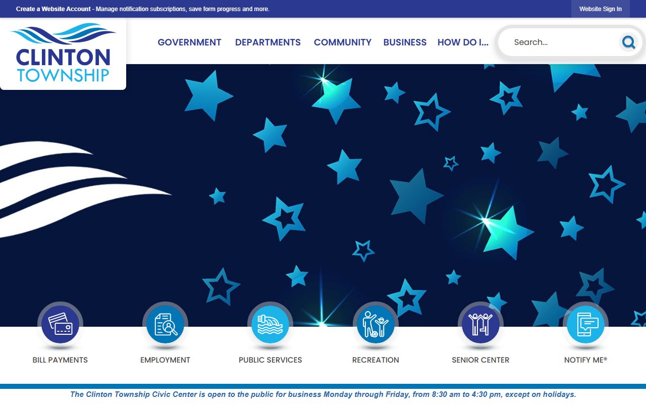 Clinton Township homepage phone directory resources