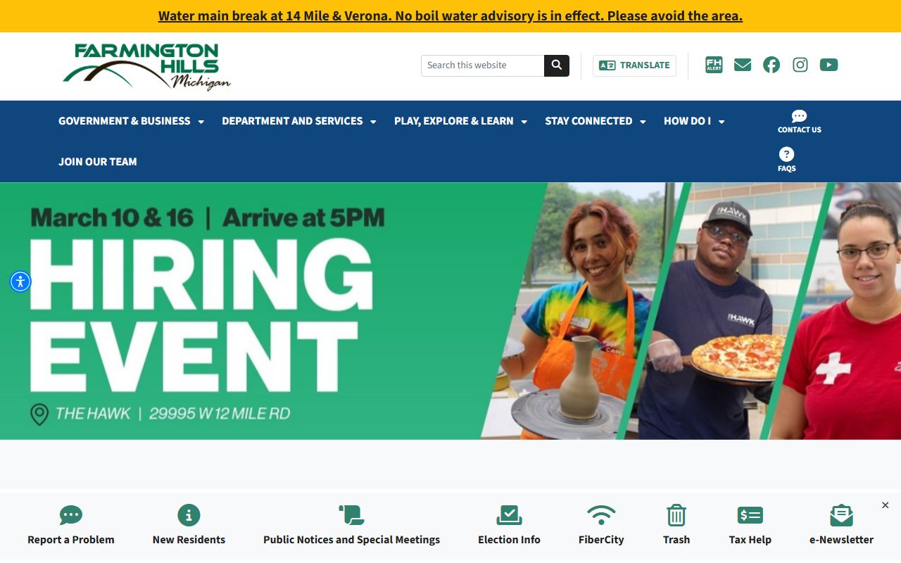 Farmington Hills homepage phone directory