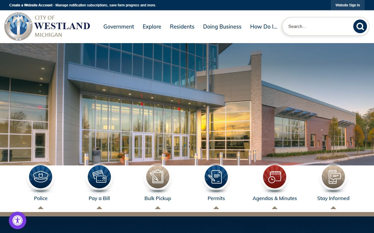 Westland city homepage phone directory