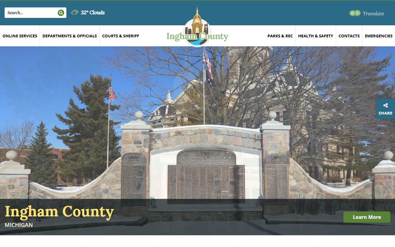 Ingham County homepage phone directory contacts