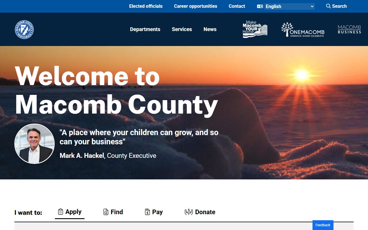 Macomb County homepage phone directory
