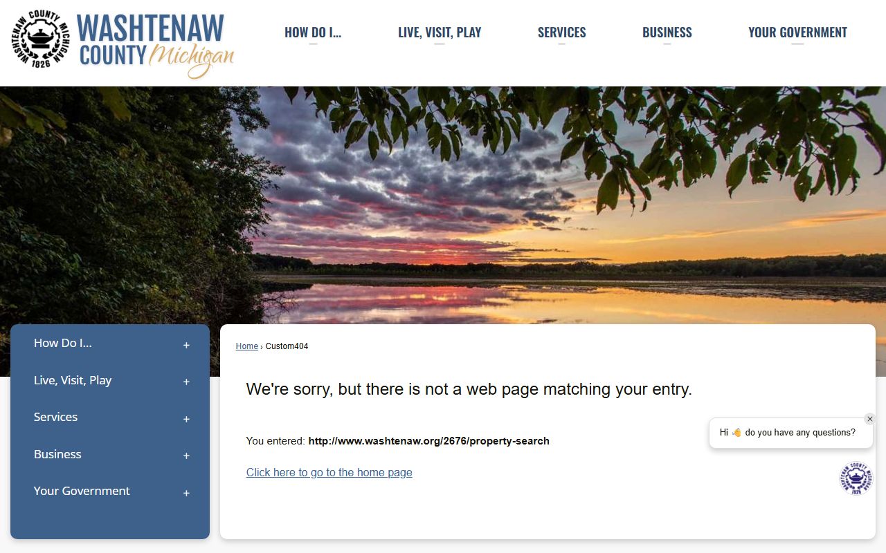 Washtenaw County property search phone directory tool